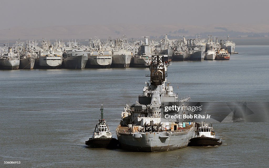 Battleship USS IOWA moved from mothball fleet