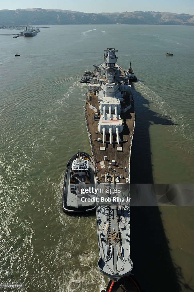 Battleship USS IOWA moved from mothball fleet