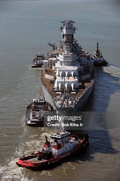 Battleship USS IOWA moved from mothball fleet Battleship USS IOWA moved from mothball fleet