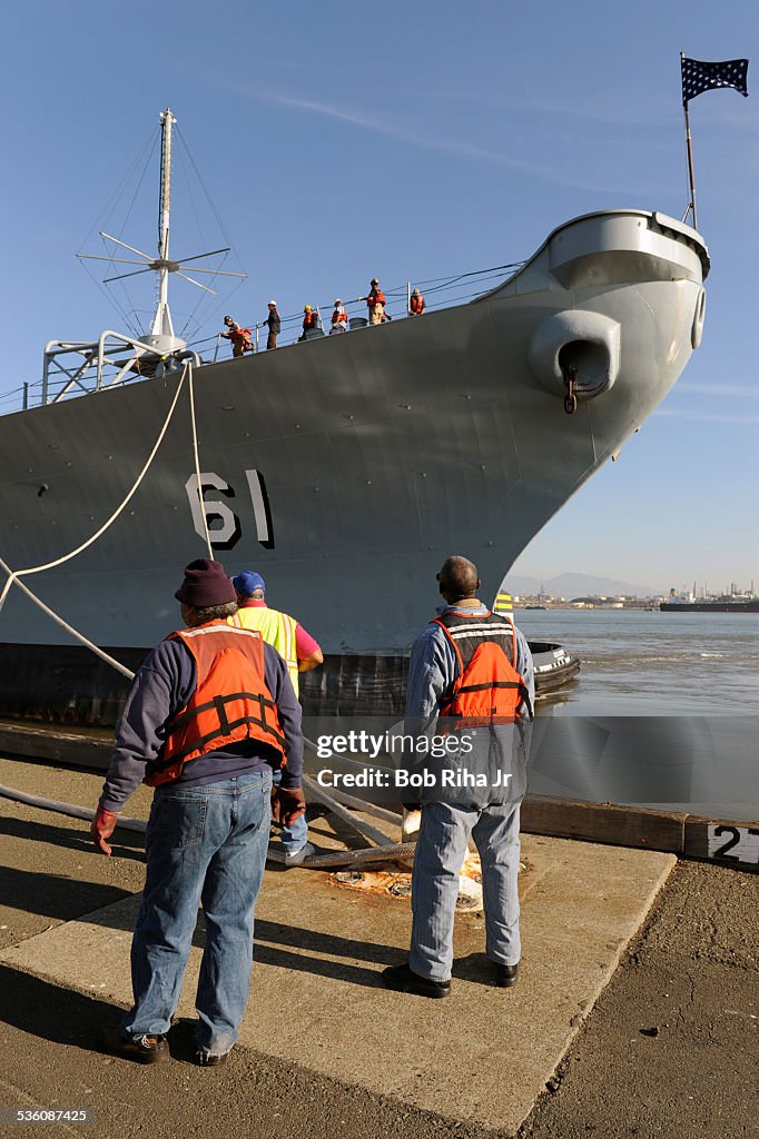 Battleship USS IOWA moved from mothball fleet