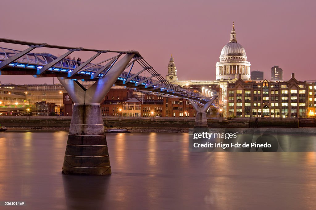 The Millennium Bridge, London.