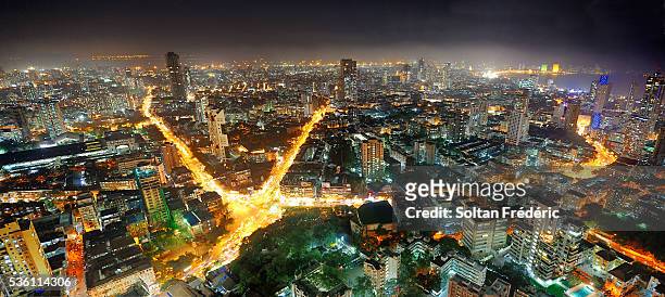 the city of mumbai - india aerial stock pictures, royalty-free photos & images