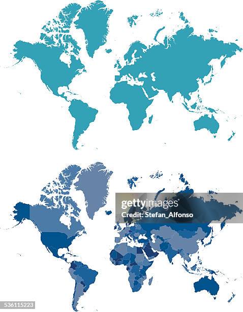 World Mappoint Shape World Map Shapes Of Continents And Countries High-Res Vector Graphic ...