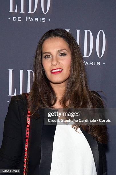 Elisa Tovati attends the Paris Merveilles', Lido New Revue : The Show At Opening Gala In Paris at Le Lido on April 8, 2015 in Paris, France.