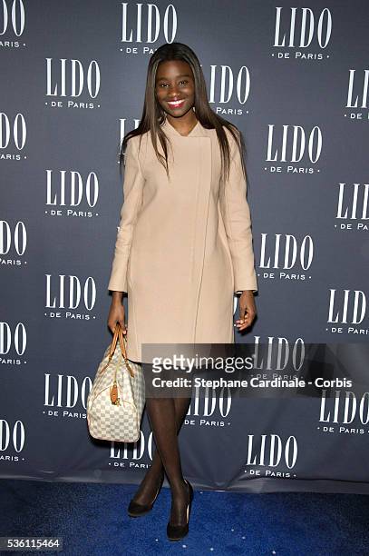 Karidja Toure attends the Paris Merveilles', Lido New Revue : The Show At Opening Gala In Paris at Le Lido on April 8, 2015 in Paris, France.
