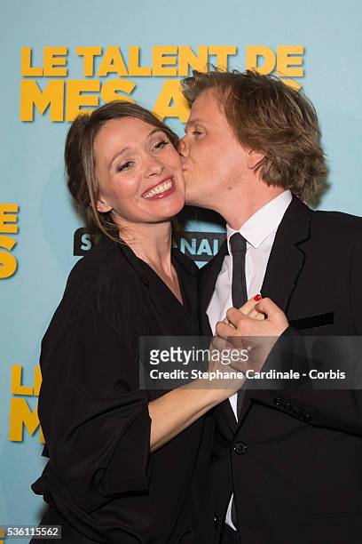 Actress Anne Marivin and Actor and Director Alex Lutz attend 'Le Talent De Mes Amis' Paris Premiere At Bobino on May 4, 2015 in Paris, France.