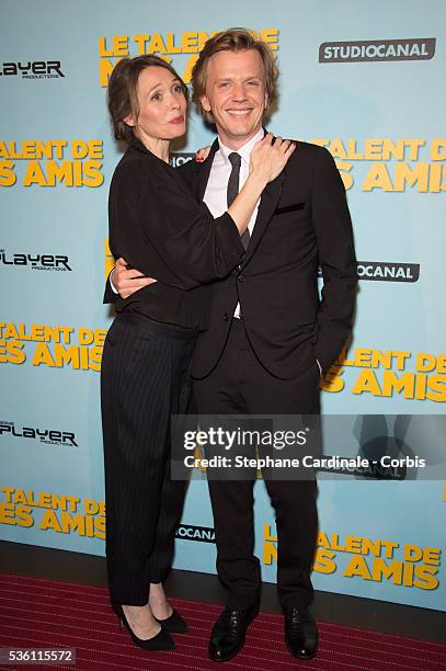 Actress Anne Marivin and Actor and Director Alex Lutz attend 'Le Talent De Mes Amis' Paris Premiere At Bobino on May 4, 2015 in Paris, France.