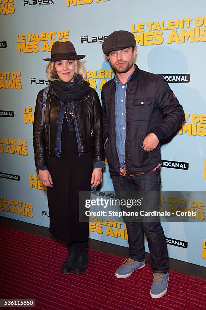 Actress Alysson Paradis and Guillaume Gouix attend 'Le Talent De Mes Amis' Paris Premiere At Bobino on May 4, 2015 in Paris, France.