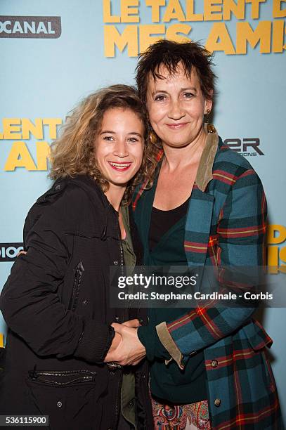 Singer Caroline Loeb and her daughter Louise attend 'Le Talent De Mes Amis' Paris Premiere At Bobino on May 4, 2015 in Paris, France.