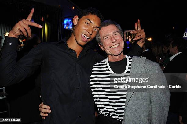 Jean Paul Goude with his son Paulo Goude attend the Opening Party of the "Black Legend" Club in Monaco.