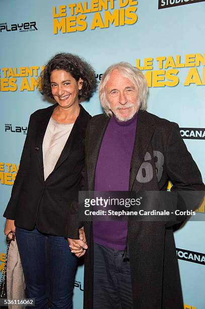 Actor Pierre Richard and his wife Ceyla Lacerda attend 'Le Talent De Mes Amis' Paris Premiere At Bobino on May 4, 2015 in Paris, France.
