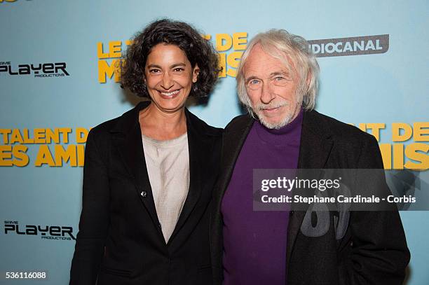 Actor Pierre Richard and his wife Ceyla Lacerda attend 'Le Talent De Mes Amis' Paris Premiere At Bobino on May 4, 2015 in Paris, France.