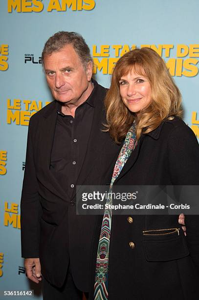 Patrick Rotman and Actress Florence Pernel attend 'Le Talent De Mes Amis' Paris Premiere At Bobino on May 4, 2015 in Paris, France.