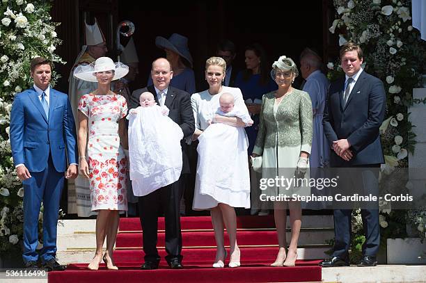 Mr Gareth Wittstock et Mrs Nerine Pienaar, Princess Caroline of Hanover, Prince Albert II of Monaco, Princess Charlene of Monaco, Diane de Polignac...