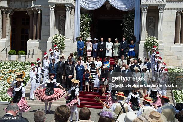 General view of atmosphere is seen after the baptism of the Princely Children at the Monaco cathedral on May 10, 2015 in Monaco, Monaco.