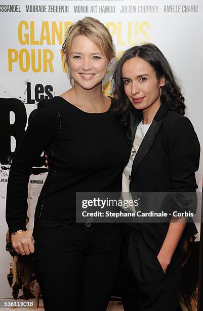 Virginie Efira and Amelle Chahbi attend the premiere of "Les Barons" in Paris.