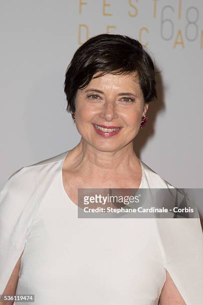 Isabella Rossellini attends the Opening Ceremony dinner during the 68th annual Cannes Film Festival on May 13, 2015 in Cannes, France.