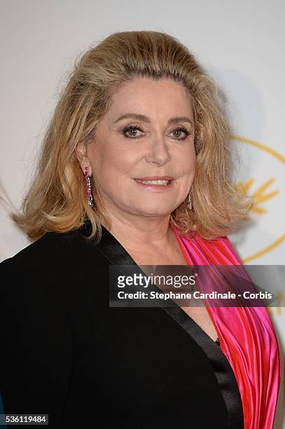 Catherine Deneuve attends the Opening Ceremony dinner during the 68th annual Cannes Film Festival on May 13, 2015 in Cannes, France.