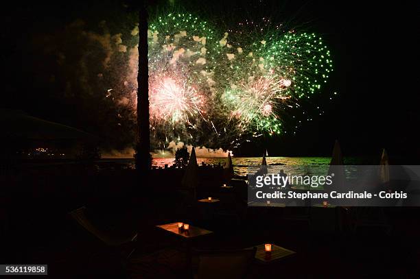 Atmosphere fireworks at the Opening Ceremony dinner during the 68th annual Cannes Film Festival on May 13, 2015 in Cannes, France.