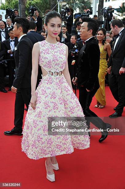 Angelababy attends the opening ceremony and premiere of "La Tete Haute" during the 68th Annual Cannes Film Festival