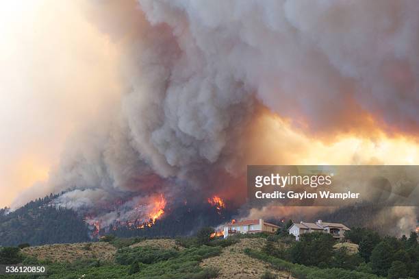 waldo canyon fire, colorado - forest fire stockfoto's en -beelden