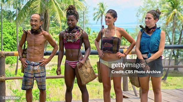 Not Going Down Without a Fight" -- Tai Trang, Cydney Gillon, Michele Fitzgerald and Aubry Bracco during the finale episode of SURVIVOR: KAOH RONG --...