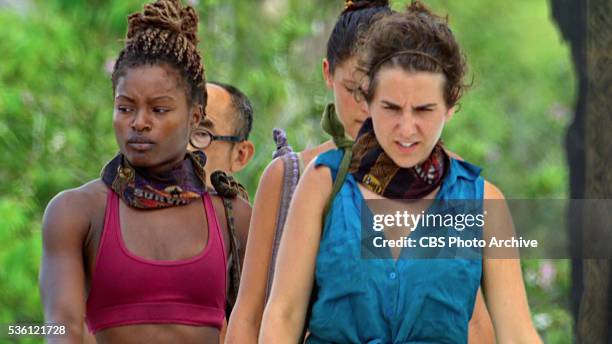 Not Going Down Without a Fight" -- Cydney Gillon, Tai Trang, Michele Fitzgerald and Aubry Bracco during the finale episode of SURVIVOR: KAOH RONG --...