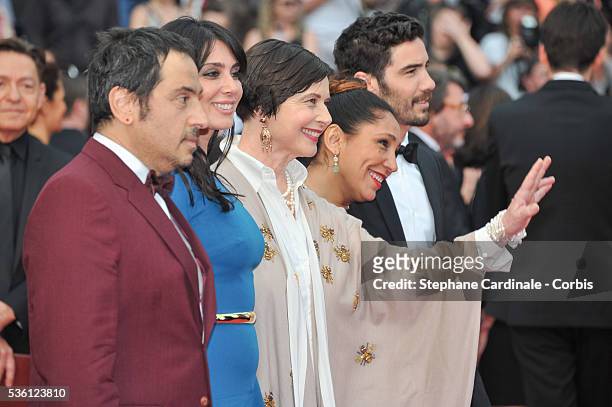 Panos H. Koutras, Nadine Labaki, Isabella Rossellini, Haifaa Al Mansour and Tahar Rahim attends the "Mad Max : Fury Road" Premiere during the 68th...