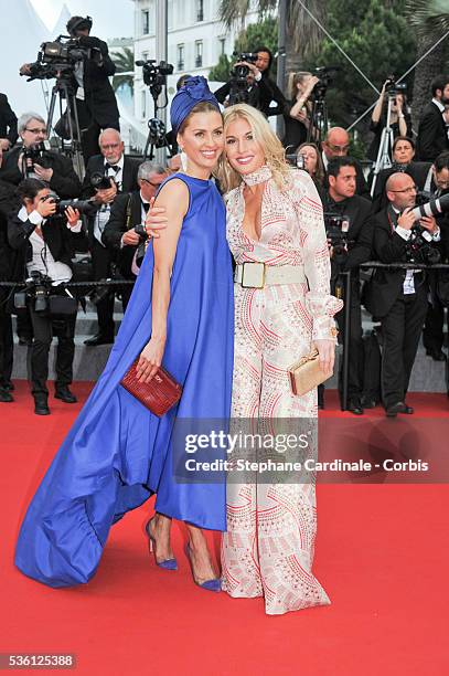 Victoria Bonya and Hofit Golan attends the "Irrational Man" Premiere during the 68th Cannes Film Festival