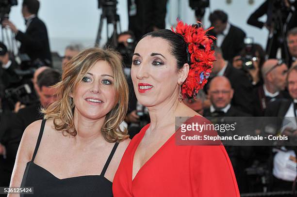 Amanda Sthers and Rossy De Palma attends the "Irrational Man" Premiere during the 68th Cannes Film Festival