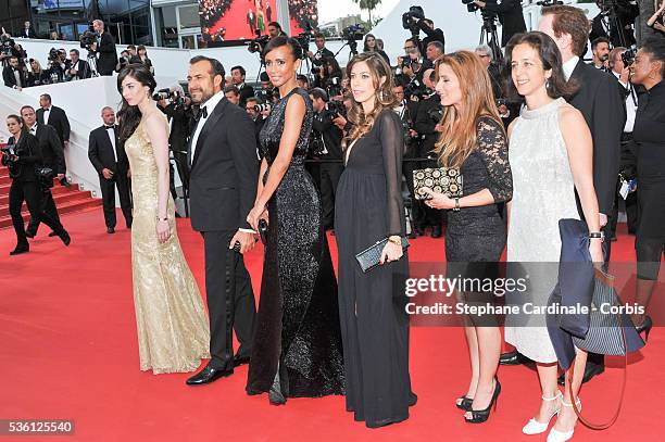Sarah Barzyk, Sonia Rolland and guest attends the "Irrational Man" Premiere during the 68th Cannes Film Festival