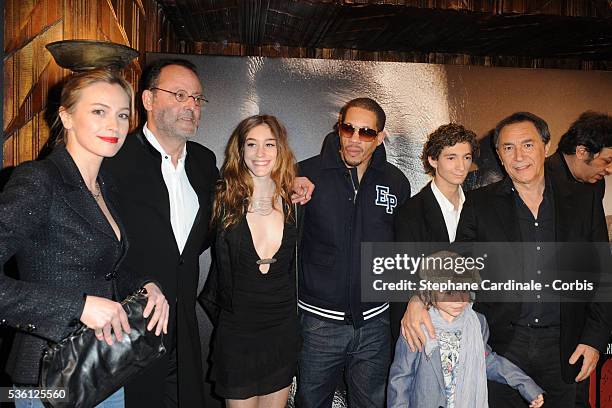 Fani Kolarova, Jean Reno, Josephine Berry, Joey Starr, Anthony Sonigo and Richard Berry attend the premiere of "L'Immortel" in Paris.