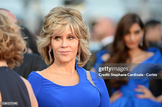 Jane Fonda attends the "The Sea Of Trees" Premiere during the 68th Cannes Film Festival