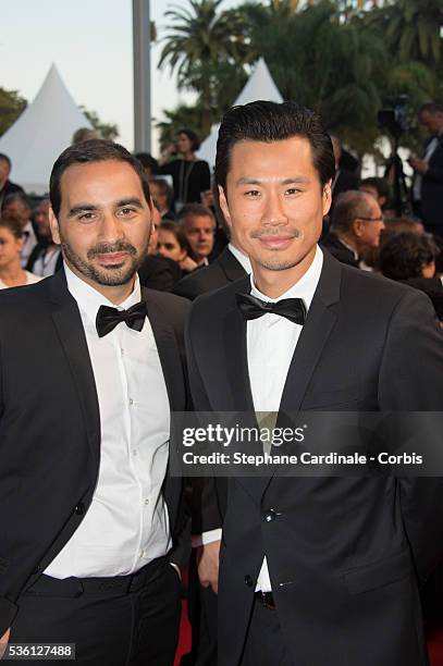 Guest and Frederic Chau attends the "The Sea Of Trees" Premiere during the 68th Cannes Film Festival