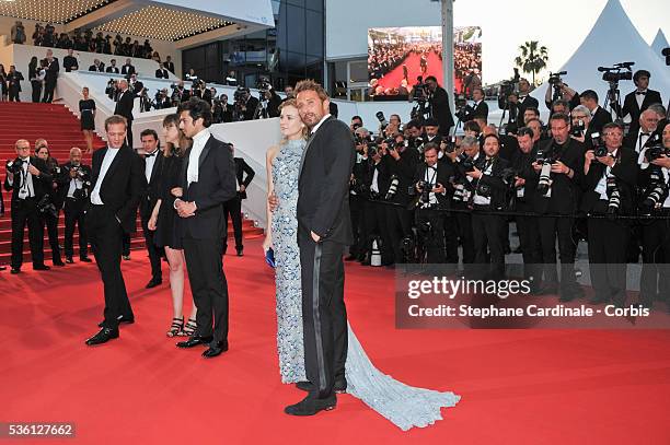 Diane Kruger and Matthias Schoenaerts attend the "The Sea Of Trees" Premiere during the 68th Cannes Film Festival