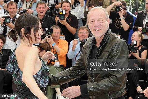 Pascal Greggory and Geraldine Pailhas at the Photocall for 'Rebecca H. ' during the 63rd Cannes International Film Festival