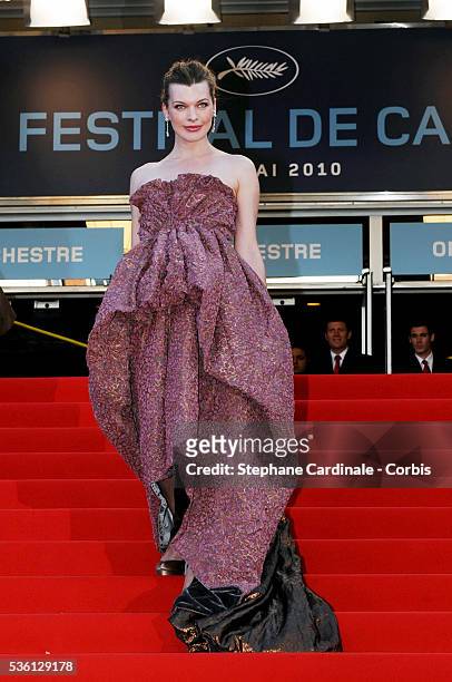Milla Jovovich attends the premiere for 'The Exodus - Burnt By The Sun 2' during the 63rd Cannes International Film Festival.