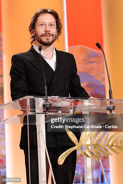 Mathieu Almaric attends the 'Palme d'Or Award Ceremony' of the 63rd Cannes International Film Festival