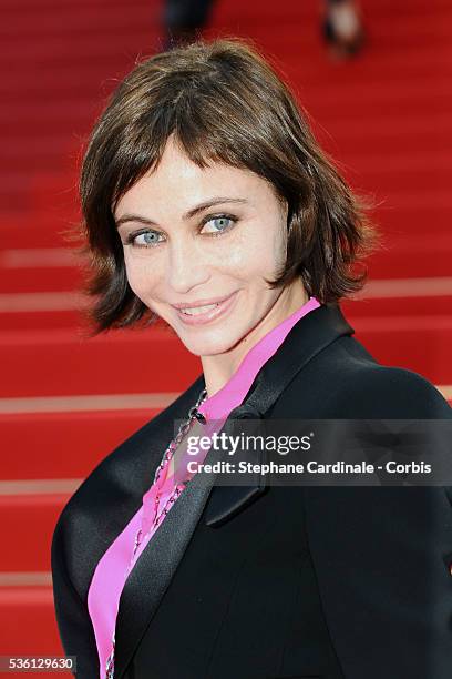 Emmanuelle Beart attends the premiere of 'The tree' during the 63rd Cannes International Film Festival.