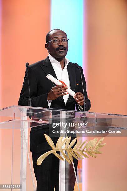 Mahamat-Saleh Haroun attends the 'Palme d'Or Award Ceremony' of the 63rd Cannes International Film Festival