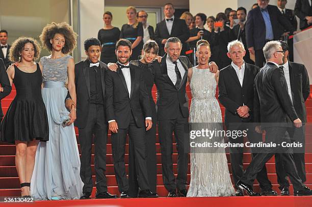 Amanda Added, Chrystele Saint Louis Augustin, Nabil Kechouhen, Louis Garrel, Maiwenn, Vincent Cassel, Emmanuelle Bercot and Abdel Addala attend at...