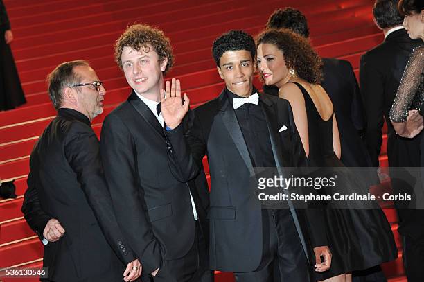 Norman Thavaud and Nabil Kechouhen attend at the "Mon Roi" Premiere during the 68th Cannes Film Festival