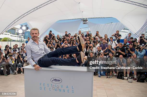 Lambert Wilson attends the "Enrages" Photocall during the 68th annual Cannes Film Festival