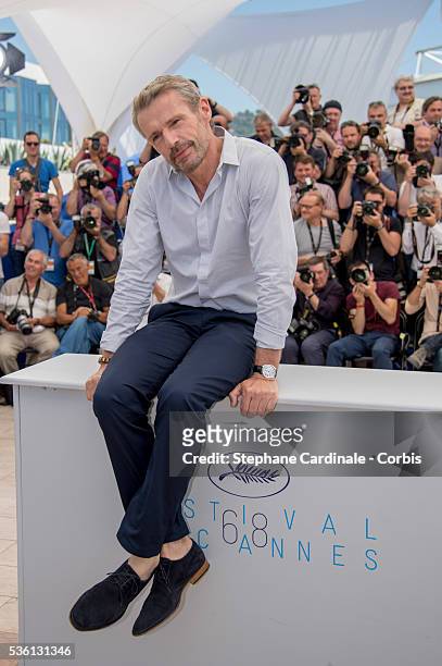 Lambert Wilson attends the "Enrages" Photocall during the 68th annual Cannes Film Festival