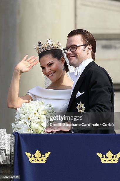 Crown Princess Victoria of Sweden, Duchess of Västergötland, and her husband Prince Daniel, Duke of Västergötland, meet the general public as they...