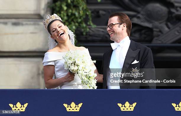 Crown Princess Victoria of Sweden, Duchess of Västergötland, and her husband Prince Daniel, Duke of Västergötland, meet the general public as they...
