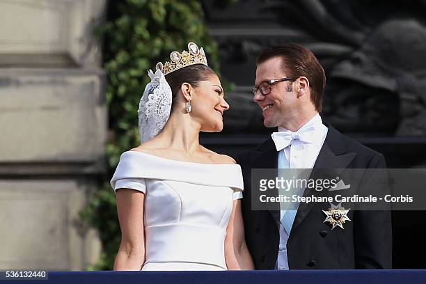 Crown Princess Victoria of Sweden, Duchess of Västergötland, and her husband Prince Daniel, Duke of Västergötland, meet the general public as they...