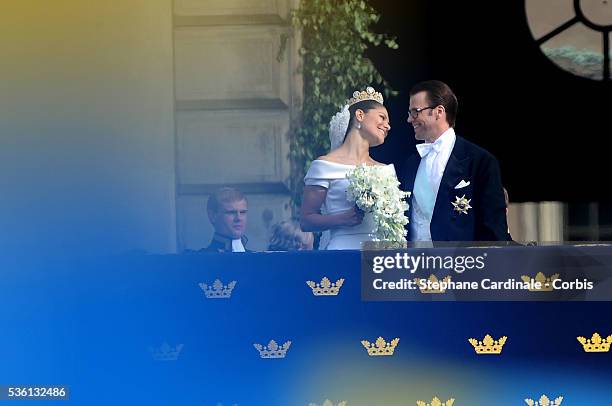 Crown Princess Victoria of Sweden, Duchess of Västergötland, and her husband Prince Daniel, Duke of Västergötland, meet the general public as they...