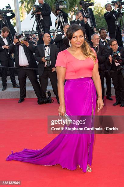 Mindy Kaling attends the "Inside Out" Premiere during the 68th annual Cannes Film Festival