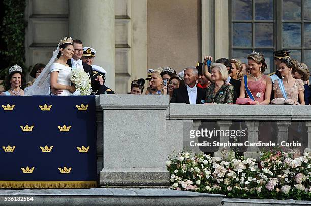 Crown Princess Victoria of Sweden, Duchess of Västergötland, and her husband Prince Daniel, Duke of Västergötland, meet the Royal Guets: Mathilde of...